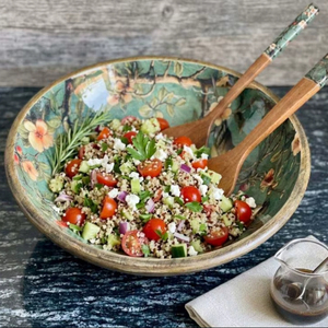 Plato para Servir Ensaladas, Ecológico, de Madera, de Lujo, Tazón Mediano para Frutas, Utensilios de Cocina para el Hogar, Hotel, Restaurante, Decoración India - Product Image 1