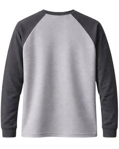 Custom Mens Raglan Jersey Long Sleeve T Shirt Cotton Polyester Crew Neck Casual Contrast Sleeve <b>Baseball</b> <b>Tee</b> OEM Apparel Supply - Product Image 2
