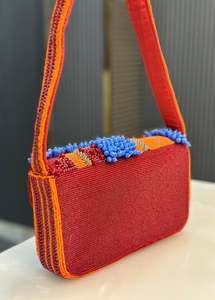 Bolso Rectangular de Poliéster Bordado a Mano con Cuentas de Vidrio, Diseño de Mariposas Coloridas, Artesanía Textil Lavable, ALI FASHION ART - Product Image 2