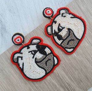 Handmade <b>Dog</b> <b>Earrings</b> With Fancy Color Combination Beaded Embroidery For Fashionable Girls And Women In Trendy Latest Design - Product Image 1