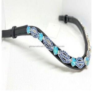 Bandeau à sourcils de cheval en forme ondulée, magnifique décoration avec dentelle bleue, noir, offre spéciale - Product Image 2
