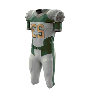 Ensemble d'uniformes de football américain personnalisés Elite, col en V, tissu respirant, multicolores, maillot et pantalon entièrement sublimés pour les vêtements d'équipe - Product Image 3