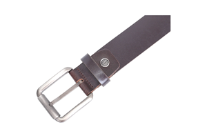 Ceinture en cuir véritable avec logo personnalisé imprimé, légère, texture douce, ceinture en cuir raffiné pour un look business décontracté - Product Image 3
