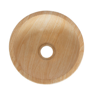 Wood <b>Round</b> GFRC Vessel Sink Painted Minimalist Water Resistant Eco-Friendly Above Counter Bathroom <b>Basin</b> - Product Image 3