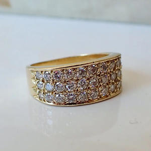 Anillo de Compromiso y Boda de Plata de Ley 925 con Tres Hileras de Diamantes Moissanite Estilo Vintage, Joyería Hip Hop, Regalo para Hombre - Product Image 1