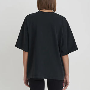 Camiseta Oversize de Cuello Redondo para Mujer, Estilo Urbano, 100% Algodón, Corte Regular, Colores Personalizados, Transpirable, de Secado Rápido, Novedad 2026 - Product Image 5