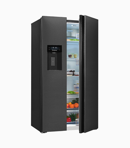 Réfrigérateur autoportant sans givre 500-599L, 2 portes, avec distributeur d'eau et machine à glaçons, noir, pour usage domestique, hôtelier et commercial - Product Image 1