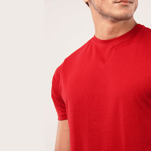 Camiseta Casual para Hombre, Moda de Verano, Manga Corta, Cuello Redondo, Color Sólido, Estampado, Tela Jersey, 240 Gramos - Product Image 5