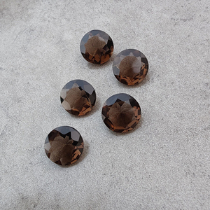Quartz fumé naturel, taille facetée, forme ronde, pierre précieuse calibrée pour la fabrication de bijoux, toutes tailles en gros - Product Image 1