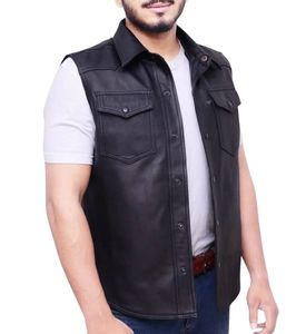 เสื้อกั๊กมอเตอร์ไซค์หนังฟล็อคเจ็ท งานแฮนด์เมด - Product Image 3