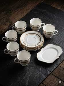 Tasse à thé et soucoupe marron de luxe écologique en porcelaine fine, tasse à café, tasse de petit-déjeuner, tasse d'amitié pour couple, cadeau de pendaison de crémaillère - Product Image 6