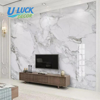 Panneau mural PVC UV moderne 1220*2440/2800mm, imprimé en 3D, couleur imperméable, motif marbré géométrique, pour murs intérieurs, hôtels