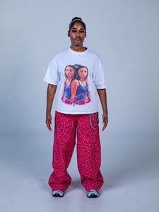 Vaqueros de mezclilla con estampado de leopardo personalizados para unisex, pantalones de mezclilla de cintura alta para hombre, pantalones de mezclilla de pierna ancha para mujer. - Product Image 5