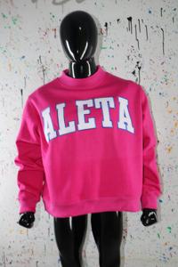 Sudadera Aleta con cuello simulado, 450 GSM, nombre personalizado, bordado con apliques, corte holgado, 100% algodón, felpa francesa. - Product Image 6