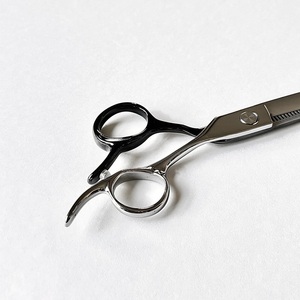 Ciseaux à cheveux professionnels pour barbier, 6,5 pouces, ciseaux à effiler, design unique, vis réglable, lame incurvée, pointe plaquée titane - Product Image 3