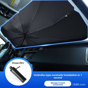 Multi-Functional Titanium Silver Car Sunshade New <b>Umbrella</b>-Style Design for Sun Protection Heat Insulation Manual for Travel - Product Image 1
