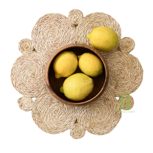 Manteles individuales únicos florales de algas marinas, manteles individuales con borde festoneado, diseño personalizado para decoraciones de mesa, hechos a mano de Vietnam - Product Image 1