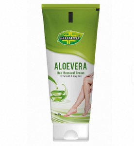 Crème dépilatoire douce à l'aloe vera, naturelle, sans parabène, testée dermatologiquement, pour le bikini/les zones intimes, les jambes et le corps - Product Image 1