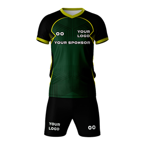 Conjunto de Uniforme de Fútbol Personalizado con Cuello en V, Sublimación Premium, Transpirable, de Secado Rápido, 100% Poliéster, Tejido de Malla - Product Image 1