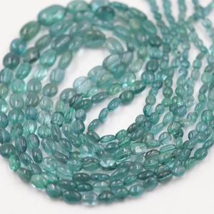 Natural Zambian Emerald Smooth Oval Beads Genuine 3x5-4x6mm <b>Stone</b> Beads For Jewellery Making - Product Image 1