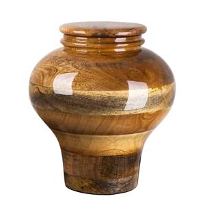 Wooden Cremation <b>Urn</b> Memorial Tribute Holder Customizable Eco Friendly Decorative Keepsake Jar - Product Image 1