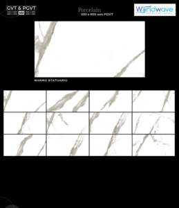 Carreaux muraux en porcelaine standard 300x600mm, absorption d'eau ≤0,5%, carreaux muraux en porcelaine GVT PGVT 300x600mm, de l'Inde au monde entier - Product Image 5