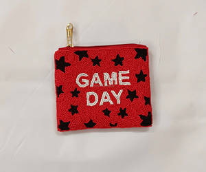 กระเป๋าใส่เหรียญผ้าฝ้ายทำมือประดับลูกปัดสำหรับวันแข่งขันกีฬา ชุดกระเป๋าถือแฟชั่นปักลายตามสั่งพร้อมซิปปิด สำหรับผู้หญิงในงานกีฬา - Product Image 5