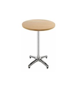 Mesa de Conferencia Redonda Industrial de Madera con Diseño Modular Extensible Ajustable, Patas de Hierro, Base Estable para Oficina o Hogar - Product Image 3