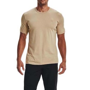 Plain Solid Pattern High Quality 100% Cotton Custom Cropped T-Shirt for Men Drop Shoulder Mock Neck T-Shirt For Men - Product Image 1