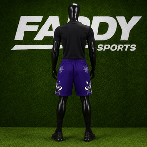 Shorts de sport en maille personnalisés pour hommes, de haute qualité, imprimé graphique araignée violet, style Hip Hop Y2K, pour la gym et le basketball, vente en gros - Product Image 4