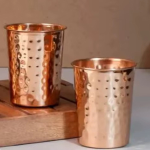 Easy grip copper <b>glasses</b> ergonomic metal tumblers for <b>water</b> juice cocktail use durable reusable kitchen dining drinkware - Product Image 1