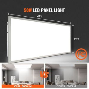"2x4 FT <b>LED</b> Flat Panel <b>Light</b> 50W 6000LM <b>Surface</b> <b>Mount</b> Adjustable CCT 6500K PC Body 1 Pack" - Product Image 2