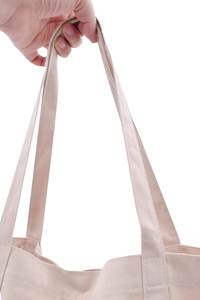 Reusable Blank Gift Custom Cotton <b>Large</b> Long Straps <b>Plain</b> Long Handle Printed Cotton <b>Canvas</b> Tote Bag - Product Image 3