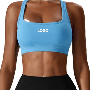 Janya 2026 Solid Gym Clothing Breathable Lightweight Sleeveless Fitness Top Square Neck Yoga Bras Halter Backless Front - Product Image 4