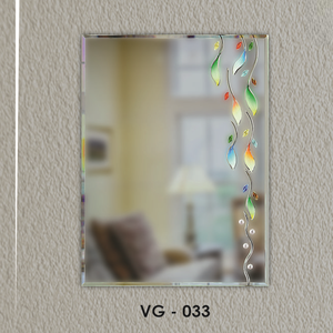 Decor Your space with this Elegant Designer <b>Mirror</b> with V-groove design Bevel Edge Frameless Wall-Mounted Art Decor VG-033 - Product Image 3