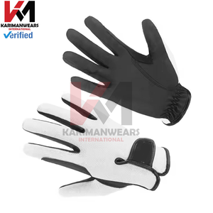 Gants d'équitation en cuir PU durable avec logo personnalisé OEM, vente en gros, sangle de poignet réglable - Product Image 5