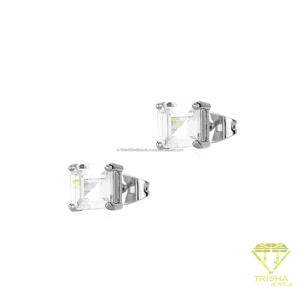 Pendientes de Lujo con Corte Cojín en Plata de Ley 925 con Diamante VVS Cultivado en Laboratorio, Joyería Elegante y Brillante para Mujer - Product Image 5