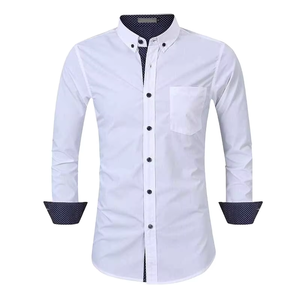 Chemise en jean à carreaux foncés de qualité supérieure, tendance, avec fermeture boutonnée, pour homme, logo personnalisé, été - Product Image 2