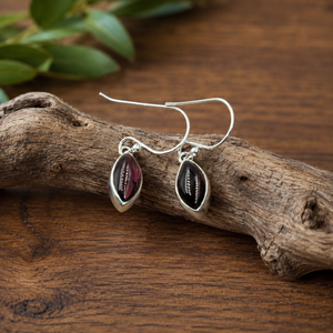 Boucles d'oreilles pendantes en argent sterling 925 avec grenat, faites à la main, en forme de marquise, plaquées or rose et or jaune, cadeau pour femme - Product Image 3