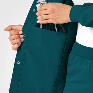 Tenues médicales personnalisées pour femmes, vêtements professionnels pour personnel hospitalier, matière polyester/nylon/micro-stretch, OEM, exportation mondiale - Product Image 4