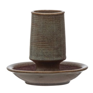 เชิงเทียนเซรามิกทำมือพร้อมดีไซน์เคลือบแบบ Crackle Glaze สำหรับตกแต่งบ้าน - Product Image 5