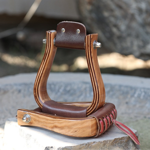 Étriers en bois pour selles de cheval, repose-pieds d'équitation en bois naturel, équipement équestre fait main - Product Image 3