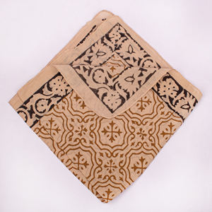 Bandana carré artisanal imprimé au bloc, unisexe, écologique, doux, style bohème, pour le cou et la tête, en coton, style Bagaru, vente en gros premium - Product Image 2