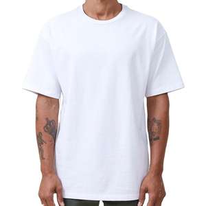 Camiseta Oversize de Corte Cuadrado para Hombre, Algodón Peinado Liso, Personalizable, Cuello Pequeño, Hombro Caído, Logo Frontal, Estilo Streetwear, 280g de Alta Calidad - Product Image 5
