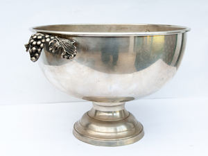 Grande cuve à boissons martelée, seau à glace antique, refroidisseur à vin avec sangles rivetées, bassin à glace en métal rustique pour les fêtes - Product Image 6