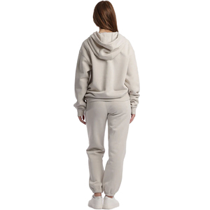 Conjunto Deportivo de Invierno para Mujer, 100% Algodón, Transpirable, con Logotipo Personalizado, Servicio OEM, 2 Piezas, Venta al Por Mayor de Fábrica - Product Image 2