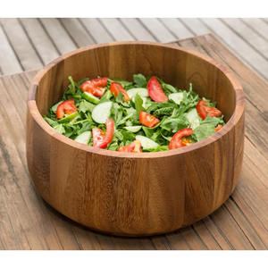Grand bol en bois d'acacia durable pour la salade Bol de service de fruits en bois Meilleur pour les hôtels, les restaurants et les restaurants. - Product Image 3