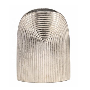 Decorative Shell Flower <b>Vase</b> Handmade Aluminum Polish <b>Gold</b> Finish Modern Tabletop Showcase Centerpiece <b>Vase</b> for Home Office - Product Image 5