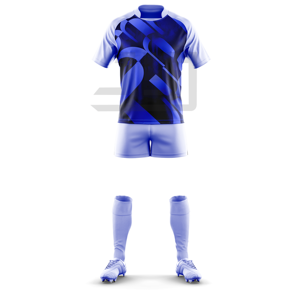 Kit de rugby personnalisé professionnel, maillot sublimé, short, broderie 3D, antibactérien, coupe-vent, évacuation de l'humidité, léger - Product Image 1