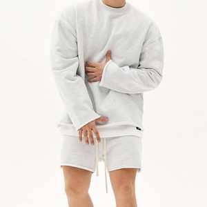 Sudadera Deportiva Unisex de Ocio para Correr, Bordada, de Forro Polar Sólido, de Manga Larga, Cuello Redondo, Informal, de Algodón - Product Image 4